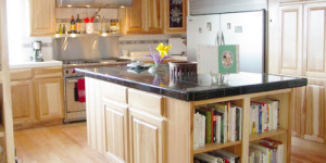 Custom Hickory Cabinets with Tile Countertops