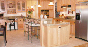 Oak Counters and Cabinets